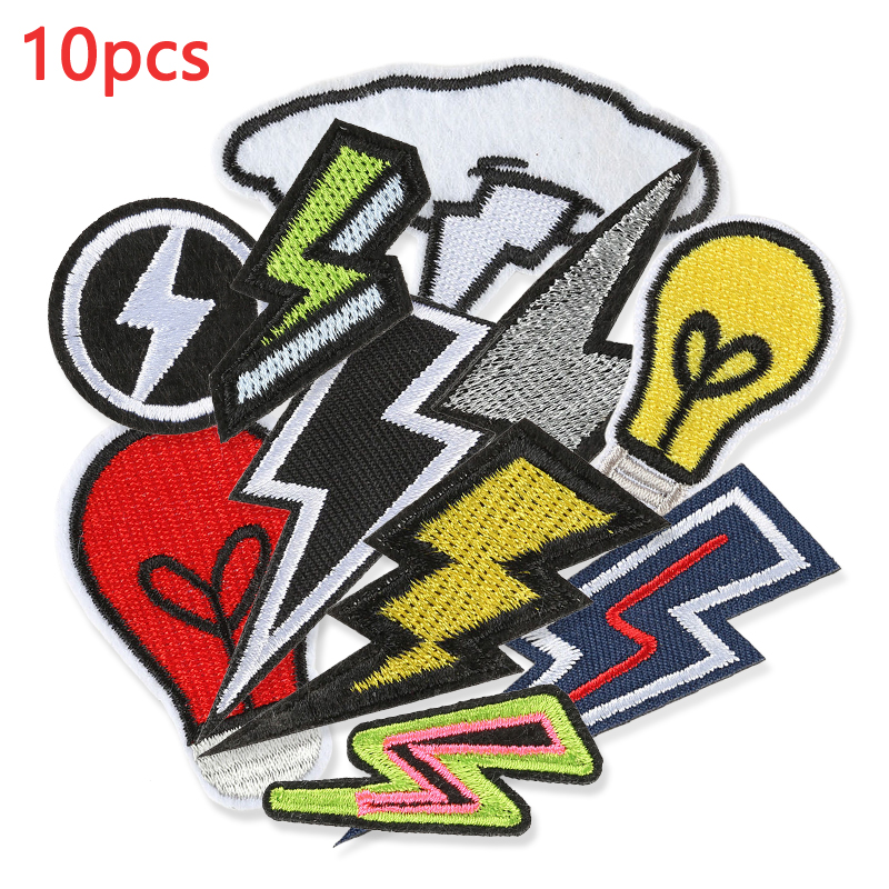 Furoshiki Wrap Cloth - 10pcs Lightning Embroidered Patches For Clothing