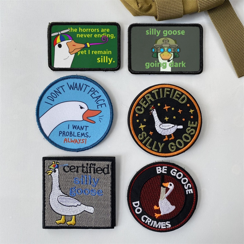 Furoshiki Wrap Cloth - Certified Silly Goose Embroidered patch Tactical