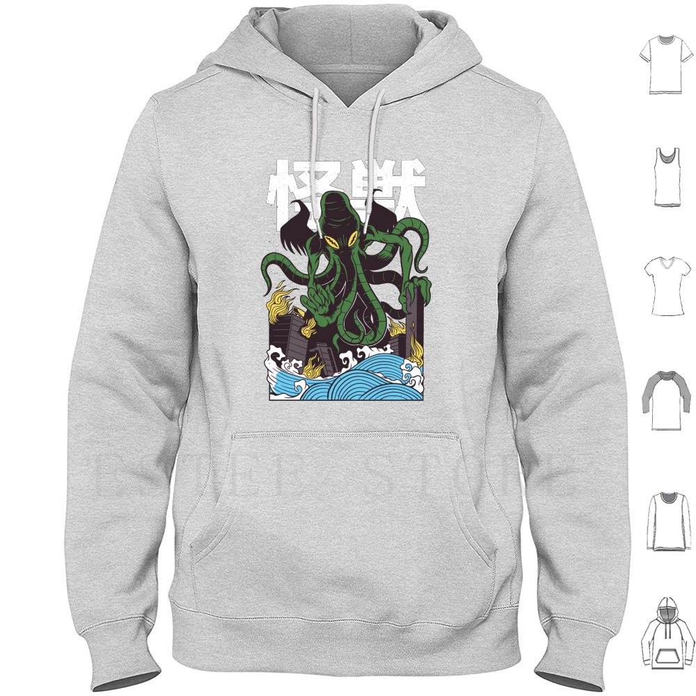 Japanese Cthulhu Hoodies Long  - Japanese Daily Lifestyle recension och pris