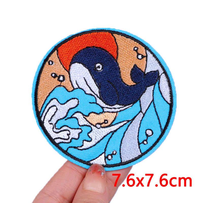 Wave/Dolphin Shark Patch Outdo - Furoshiki Wrap Cloth recension och pris