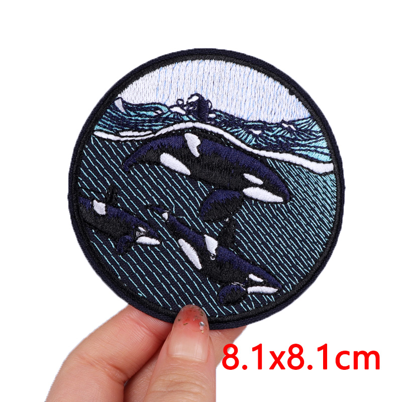Wave/Dolphin Shark Patch Outdo - Furoshiki Wrap Cloth recension och pris