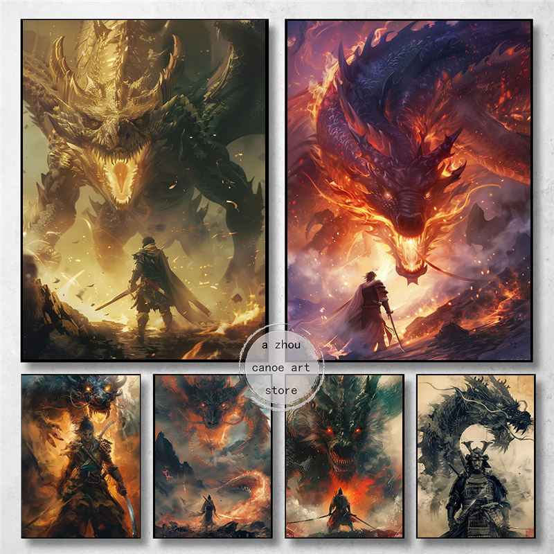 Fiery Fantasy Style Dragons Gi - Japanese Living Lifestyle recension och pris