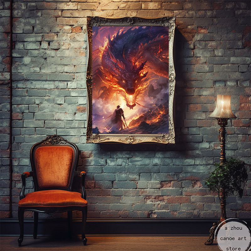 Fiery Fantasy Style Dragons Gi - Japanese Living Lifestyle recension och pris