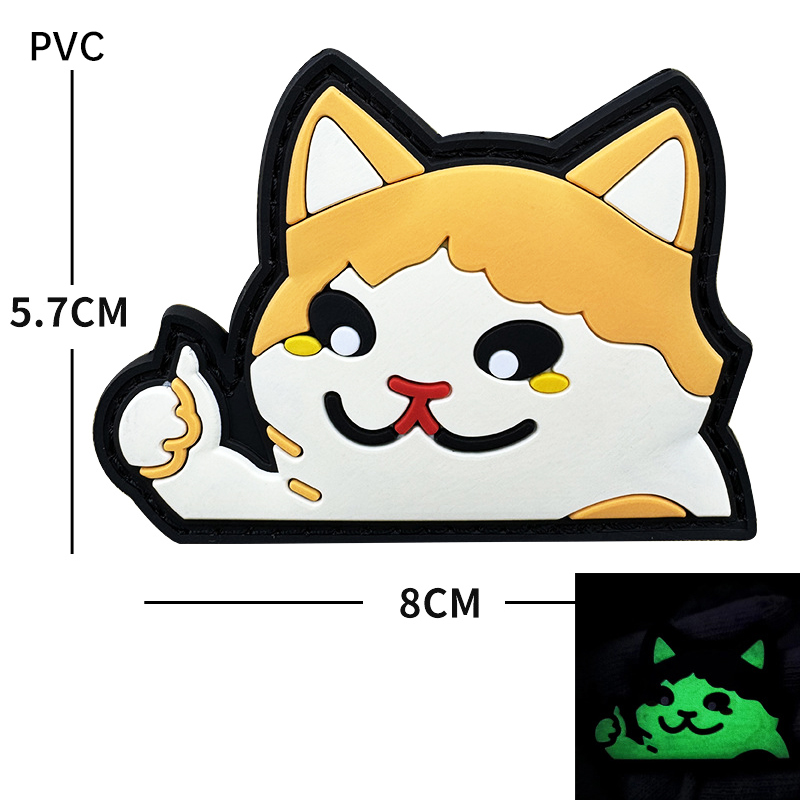 Cartoon Cat embroidery patch m - Furoshiki Wrap Cloth recension och pris