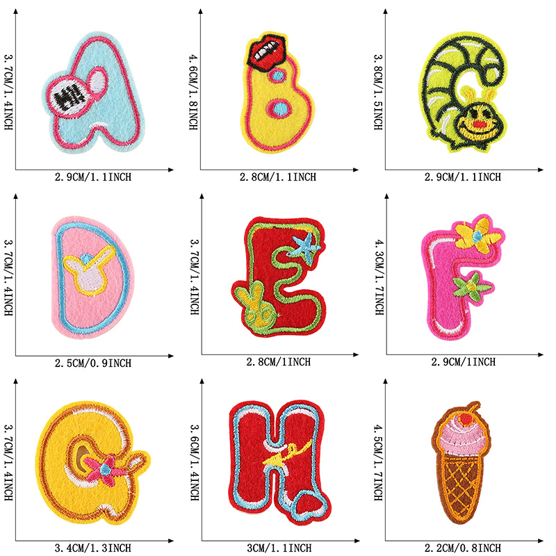 26pcs/Bulk Sets Letter Patch A - Furoshiki Wrap Cloth recension och pris