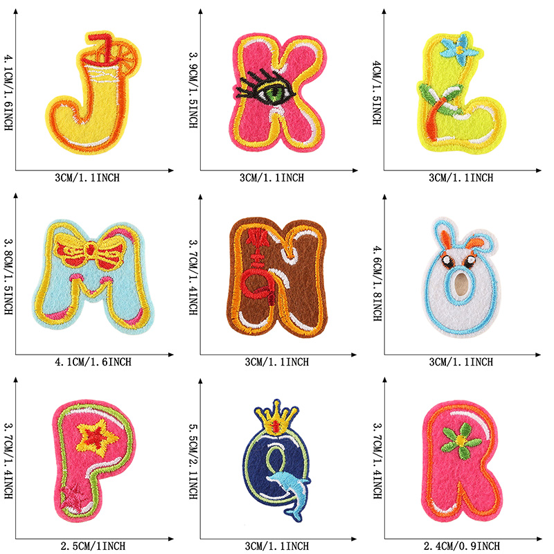 26pcs/Bulk Sets Letter Patch A - Furoshiki Wrap Cloth recension och pris